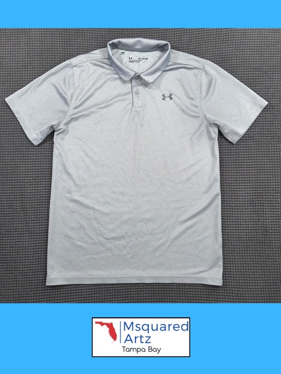 Under Armour Other - Under Armour Gray Polo Youth XL Loose Fit Athletic Golf Performance